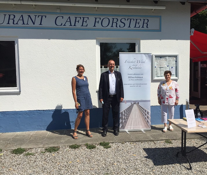 Unternehmer-Sommer-Frühstück bei bestem Sommer-Wetter im See Restaurant Café Forster in Schondorf